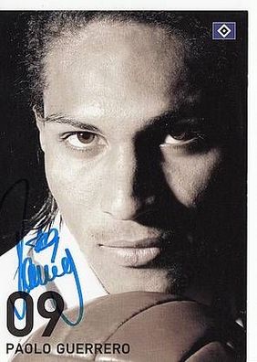 Paolo Gierrero Hamburger SV 2007-08 Autogrammkarte + A43648