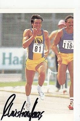 Christian Haas Autogrammkarte 80er Jahre Original Signiert Leichtathletik + A43813