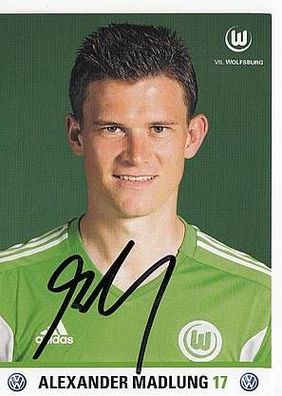 Alexander Madlung VFL Wolfsburg 2011-12 Autogrammkarte + A43691