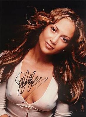 SEXY Original Autogramm Jennifer LOPEZ auf Großfoto