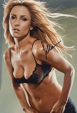 SEXY Original Autogramm Jillian Barberie auf Großfoto