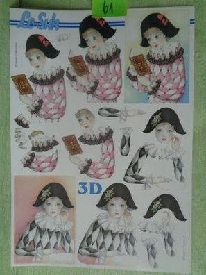 Le Suh 3D Bogen Harlekin Pierrot Clown