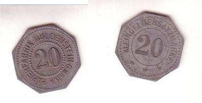20 Pfennig Notgeld Zink Münze Papierfabrik Muldenstein G.m.b.H.