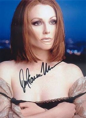 SEXY Original Autogramm Julianne MOORE auf Großfoto