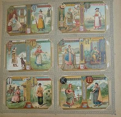 Liebigbilder Serie 449 "Alphabet IV weibliche Volkstracht", komplett 1900 (9/ D0381d)