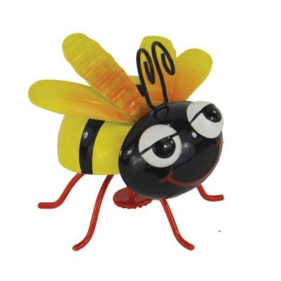 Biene aus Metall mit Magnet Magnetbiene 8cm Deko Figur Gartendeko Kühlschrank