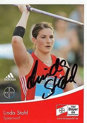 Linda Stahl Autogrammkarte Original Signiert Leichtathletik + A44204