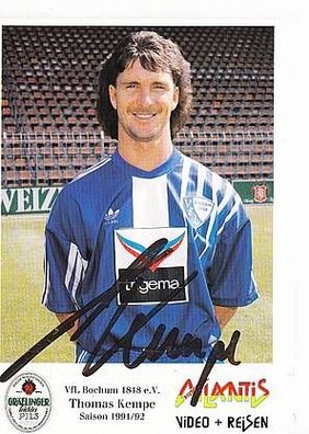 Thomas Kempe VFL Bochum 1991-92 Autogrammkarte + A44416