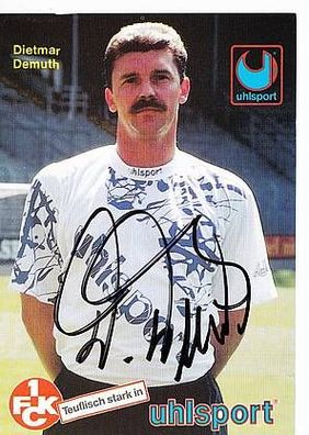 Dietmar Demuth 1. FC Kaiserslautern 1992-93 Uhlsport AK + A44300
