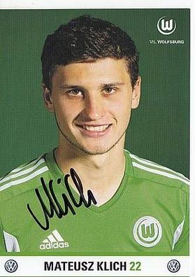 Mateusz Klich VFL Wolfsburg 2011-12 Autogrammkarte + A44557
