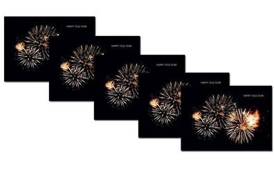 5 Happy New Year Postkarten Neues Jahr Neujahr Neujahrsgrüße