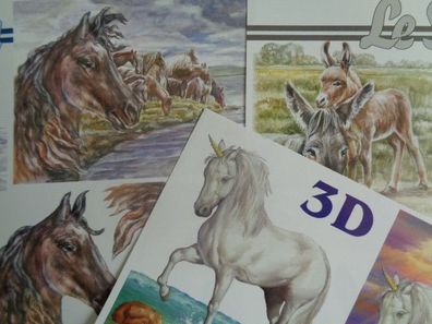 Le Suh TBZ 3D Bogen Tiere Esel Pferde Pferdekutsche Pony Einhorn