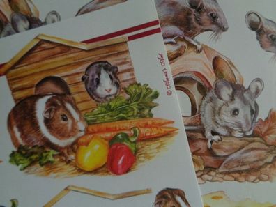 Le Suh 3D Bogen Tiere Haustiere Hamster Meerschweinchen Maus