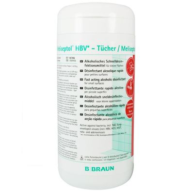 100 Meliseptol® HBV-Flächendesinfektionstücher in Spenderbox