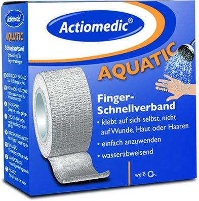 Actiomedic® Aquatic Schnellverband 5 cm x 7 m Weiß selbsthaftend