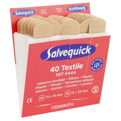 Salvequick® Nachfüllpack 6444 elastisch 40 Stück Pflasterstrips Pflaster