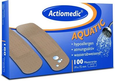 Actiomedic® Aquatic Pflasterstrips Hautfarben 19 x 72 mm