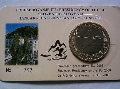 Original 3 euro coincard 2008 EU Präsidentschaft SELTEN!!!! nur 1000 Stück