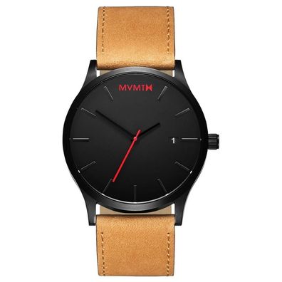 MVMT Classic Black Tan Herren Uhr Armbanduhr Leder L213.5L.351