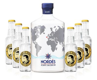 Nordes Atlantic Galician Gin aus Galizien 0,7l (40% Vol) + 6x Thomas Henry Toni