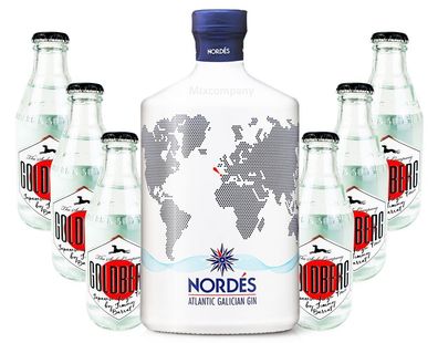Nordes Atlantic Galician Gin aus Galizien 0,7l (40% Vol) + 6x Goldberg Japanese