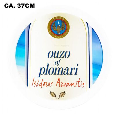 Ouzo of Plomari Isidoros Arvanitis Tablett Serviertablett Kellnertablett ca. 37