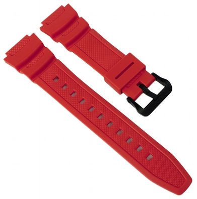 Casio | Uhrenarmband 16mm Resin Collection rot W-218H-4BVER, W-214H