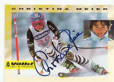 Christina Meier Autogrammkarte Original Signiert Ski Alpin + A44762