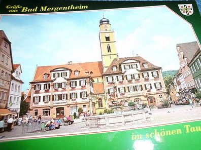 3242 / Ansichtskarte-----Bad Mergentheim--Markt mit Stadtpfarrkirche