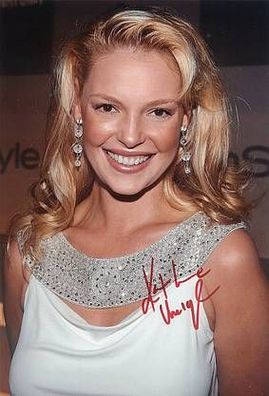 Original Autogramm Katherine HEIGL auf Großfoto