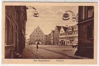 52993 Ak Bad Mergentheim Marktplatz mit Apotheke um 1930