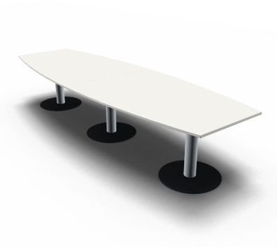 Konferenztisch TEN 360 cm Bootsform Besprechungstisch Tisch Meetingtisch