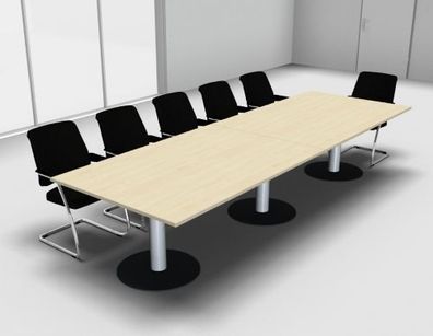 Konferenztisch TEN 360 cm rechteckig Besprechungstisch Tisch Meetingtisch