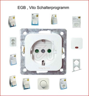 EGB VIKO Elegant Standard Schalterprogramm Steckdose, Schalter, Abdeckung, Sat Dose