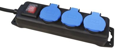 3Stück Steckdosenleiste Mehrfachstecker Schalter IP44 für Aussen 1,5 Mtr 38603