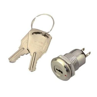 Mini Miniatur Schlüsselschalter Schalter Schloss 2 Schlüssel Drehschalter 12V 1A