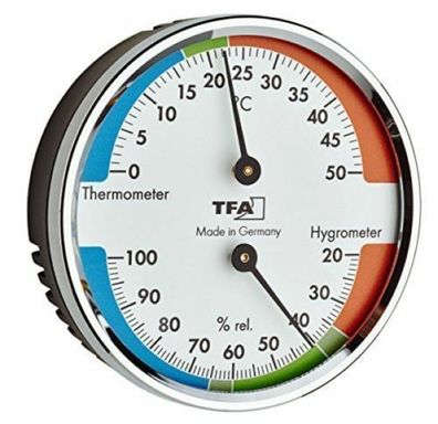 Thermometer Hygrometer Luftfeuchtigkeit Raumklima Komfortzonen 45.2040.42