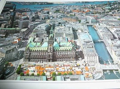 3480 / Ansichtskarte- Hamburg-- Blick zum Rathaus