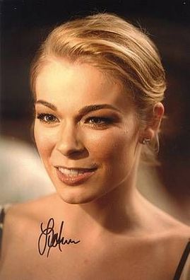 Original Autogramm LEANN RIMES auf Großfoto