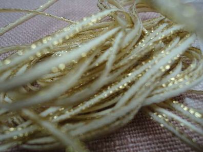 5 x Schmuckband gold-creme ca 2 mm breit & 70 cm lang
