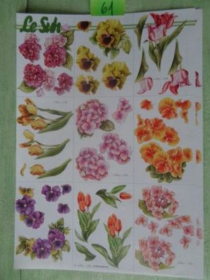 Le Suh 3D Bogen Blumen Blüten Stiefmütterchen Tulpen Narzissen Veilchen & Co