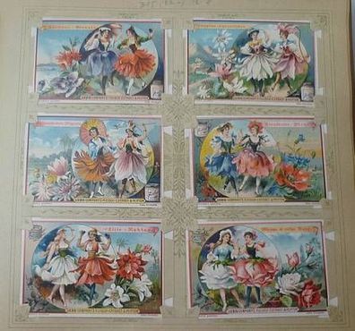 Liebigbilder Serie 395 "Blumen-Mädchen IV" komplett 1898 (13/ D8709iiii)