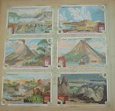 Liebigbilder Serie 476 "Vulkane" komplett 1900 (12/ D0322h)