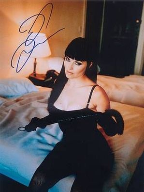 SEXY Original Autogramm LUCY Lawless auf Großfoto (COA)
