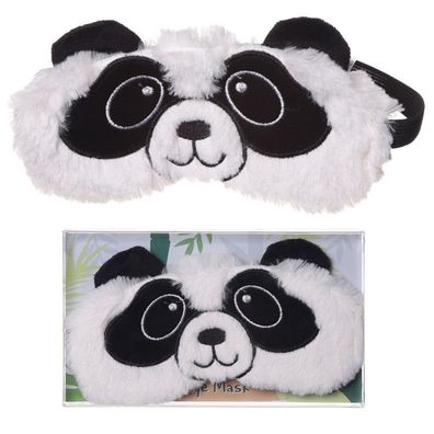 Panda Schlafbrille Schlafmaske Augenmaske flauschig weich NEU