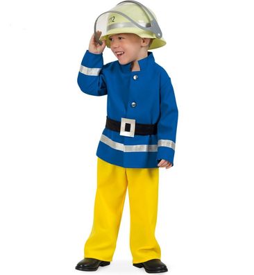 Kinder Kostüm Baby Feuerwehrmann Overall Karneval FM