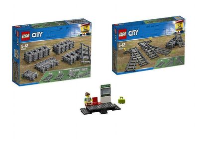 LEGO® City Eisenbahn Set 60205 + Set 60238 + 60197 Bahnhof Bahnsteig