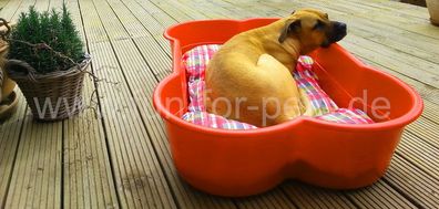 Hundepool in Knochenform Hundebett Körbchen Bällchenbad Planschbecken Hundewanne