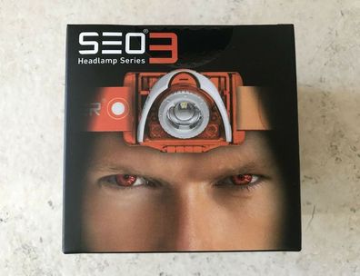 Ledlenser SEO 3 Stirnlampe Kopflampe orange weiß 6004