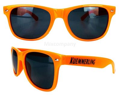 Kuemmerling Nerd Sonnenbrille orange UV400 Unisex Retro Vintage Style Party Fes
